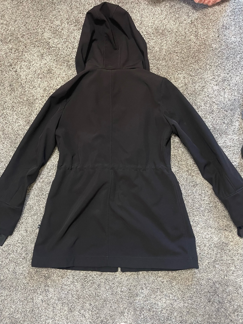 Nautica Black Hooded Trench Coat with Quilted Liner - Picture 3 of 3